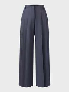 Women's Vintage Pinstripe Straight Leg Pants - Iron Gray - View 7