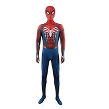 Disney 1pc Men's Spider-Man Jumpsuit, 2 Styles Superhero Zentai Full Set Tight-Fitting Costume With Mask For Halloween, Christmas, Cosplay - Multicolor - View 3