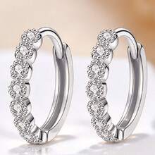 1 Pair Romantic Cubic Zirconia Earrings, Wedding Engagement Anniversary Party Jewelry Gift For Women - 4# - View 13