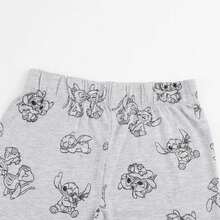 Cerdá Stitch مجموعة ستيتش من قطعتين للبنات بعمر 6 سنوات، بلوزة بيج وبنطال رمادي، قطن ناعم، مريح وناعم، مرخص رسميًا، للاستخدام اليومي - متعدد الألوان - مشاهدة 6