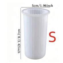 SILIKE LUFEI 1PC/2PCS 3D Bar Candle Mold, Cylindrical Resin Mold For Aromatherapy Candle & Soap Making, Home Decor - White - View 7