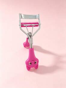 1pc Stainless Steel Eyelash Curler With Comb, Cute Cartoon Cat Handle, Beginner Eyelash Curling Tool For Curling And Shaping - Multicolor - View 8