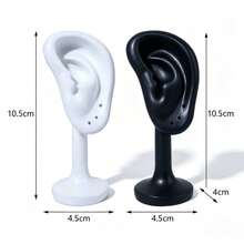1/2pcs Ear Display Stand, Realistic Human Ear Jewelry Display Holder, Suitable For Stud Earrings, Dangle Earrings Display, Wedding, Desktop Jewelry Storage, Room Decor Ornament, Store Display, Photography Prop, Christmas Home Decor - Multicolor - View 9