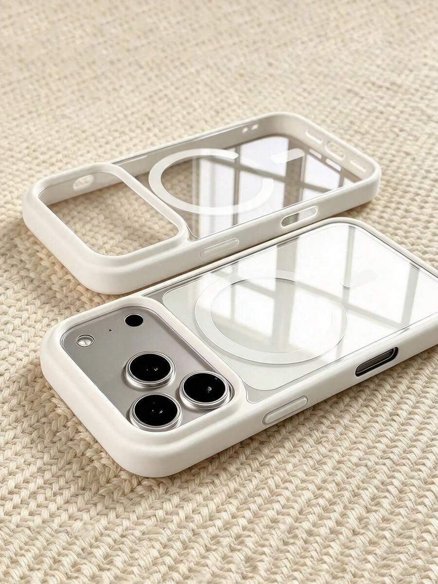 透明磁吸無線充電加高相機保護手機殼，適用於 iPhone 18 17 Pro 17 Pro Max 17 16 15 14 13 Pro Max Plus 12 Pro Max 12 Pro 18 Pro 16 Pro 11 13 15，壓克力透明背殼，柔軟觸感防震緩衝殼