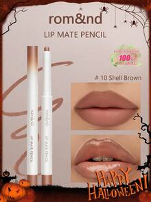 Rom&nd LIP MATE Lip Liner No. 10 Shell Brown, Soft-Matte Smooth Lip Liner, Lightweight Breathable Core, Easy To Define Lip Shape, High-Pigment Natural Nude Tones, Suitable For Daily Use, Korean-Style Beauty, , Gift, 0.5g/0.02oz - 10 SHELL BROWN - View 2