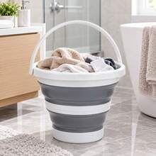1 Set/3 Pcs/1 Pc Foldable Silicone Water Bucket, Portable Space-Saving, Durable And Easy To Clean, Multi-Purpose, Suitable For Car Washing, Outdoor Fishing, Camping, Travel, Home Cleaning And Storage - Multicolor - View 6
