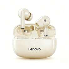 Lenovo TA210 Wireless Bluetooth Earbuds In-Ear Sports Headsets ENC Smart Call Built In Microphone Comfortable Wireless Earphones - Moon Rock White - View 11