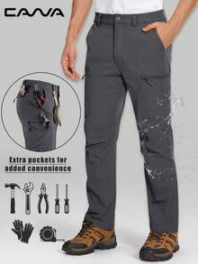 Cavva Men's Hiking Pants, Quick-Dry Breathable Tear-Resistant Multi-Pocket Pants For Fishing, Work, Camping, Travel - Dark Grey - View 2