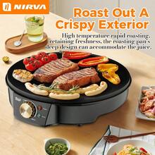 1200W Electric Crepe Maker, 30cm Nonstick Griddle Pancake Maker, Fast Heating, Temperature Knob Control, Batter Spreader Included, Easy Clean, Make Crepes Pancakes Omelets Steak Sausages At Home, Portable - Black - View 8