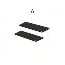 1pc Multi-Functional Acrylic Makeup Display Rack, Large Capacity Multi-Layer Modern Minimalist Black Storage Shelf, Suitable For Storing Perfume, Figurines, Lipstick And Cosmetics, Ideal For Bedroom, Living Room, Kitchen, Beach House, Bathroom, Also A Great Gift For Friends And Family, Essential Room Decor, Makeup Organizer, Perfume Holder - Black - View 12