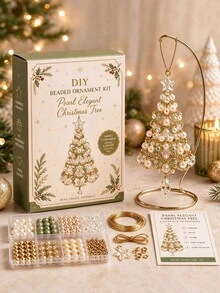 1 مجموعة DIY ديكور عيد الميلاد بالخرز، مجموعة ديكور شجرة عيد الميلاد بالخرز الملونة للبالغين، مجموعة DIY يدوية للعطلات للمبتدئين، صندوق هدايا مشروع خرز عيد الميلاد، ديكور المنزل لعيد الميلاد، مناسب لزينة الشجرة والهدايا الموسمية - متعدد الألوان - مشاهدة 14