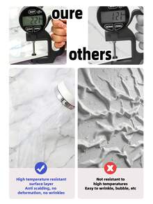 10pcs/Set 1.8㎡ PVC 3D White Marble Pattern Ceramic Tile Wall Sticker, Waterproof, Mildew-Proof, Decorative Wall Panel For Kitchen, Bathroom - White - View 10