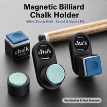 Chalk Clip Billiard Chalk Clip Strong Magnetic Silent Chalk Clip Authentic Strong Magnetic Force Table Ball Chalk Clip Sleeve Magnetic Suction With Square And Round 2 Types Of Chalk Holders - Black - View 1