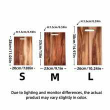 1 Piece Acacia Wood Kitchen Cutting Board, Used For Cutting Meat, Bread, Vegetables And Fruits - Charcuterie Board Cheese Serving Board, Suitable For Food Slicing And Display, Portable Camping Cutting Board, Essential For Modern Home Country Kitchen. Christmas Gift - Wood Color - View 3