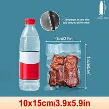 50pcs Vacuum Sealer Bags Embossed Food Preservation Bags Suitable For Vacuum Cooking, Preservation And Freezing - Transparent - View 12