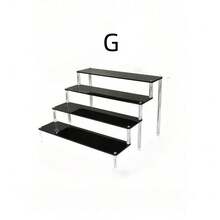 1pc Multi-Functional Acrylic Makeup Display Rack, Large Capacity Multi-Layer Modern Minimalist Black Storage Shelf, Suitable For Storing Perfume, Figurines, Lipstick And Cosmetics, Ideal For Bedroom, Living Room, Kitchen, Beach House, Bathroom, Also A Great Gift For Friends And Family, Essential Room Decor, Makeup Organizer, Perfume Holder - Black - View 13