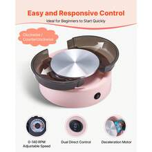 Mini Pottery Wheel, 158 Mm Turntable, Forward And Reverse Rotation, Adjustable Speed, Electric Clay Wheel For Kids And Beginners, With Shaping Tools, For Home DIY, Pottery Classes, Pink - Round,Pink - View 3