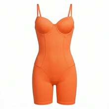 Plus Size Shapewear Bodysuits - Orange - View 3