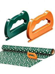 1pc Christmas Paper Cutter, Christmas Gift Wrapping Roll Trimmer, Bladeless Paper Slicer, Handheld Paper Cutting Tool, Suitable For Holiday Gift Wrapping, Birthday And Wedding Packaging, Trimmer, Cutter, Portable Double-Blade Paper Knife - Multicolor - View 3