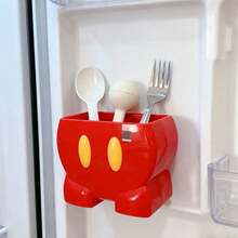 Disney 1pc Mickey Mouse Desktop Storage Box Student Pen Holder Remote Control Organizer Multifunctional Desktop Storage Box - Red - View 8