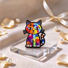 Cute Graffiti Animal Enamel Pin, Colorful Dog Rooster Elephant Cat Monkey Brooch, Cartoon Lapel Pin Badge For Backpack Jacket Hat, Gift For Art Lovers - Multicolor - View 11
