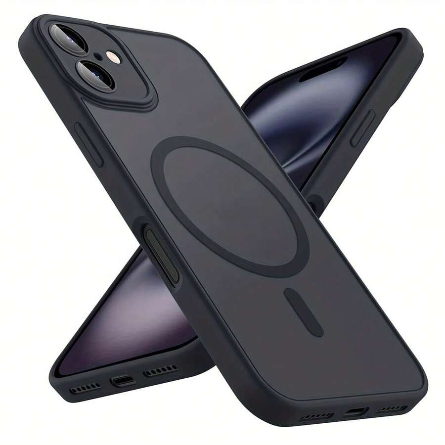 1 ốp lưng điện thoại nguyên bản sang trọng bán trong suốt, tương thích với iPhone 17 Air 15 16 14 13 11 12 18 Pro Max Plus, sạc không dây từ tính, bảo vệ ống kính, vỏ bảo vệ nhám, tương thích với Apple 16 17e 16e