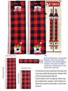 4pcs Christmas Refrigerator Door Handle Covers, Santa Claus And Snowman Kitchen Refrigerator Decoration Handle Covers, Cold-Proof, Suitable For Oven Door, Microwave, Dishwasher, Refrigerator, Home And Kitchen Appliances, Christmas Gift, Holiday Home Decor - A - View 7