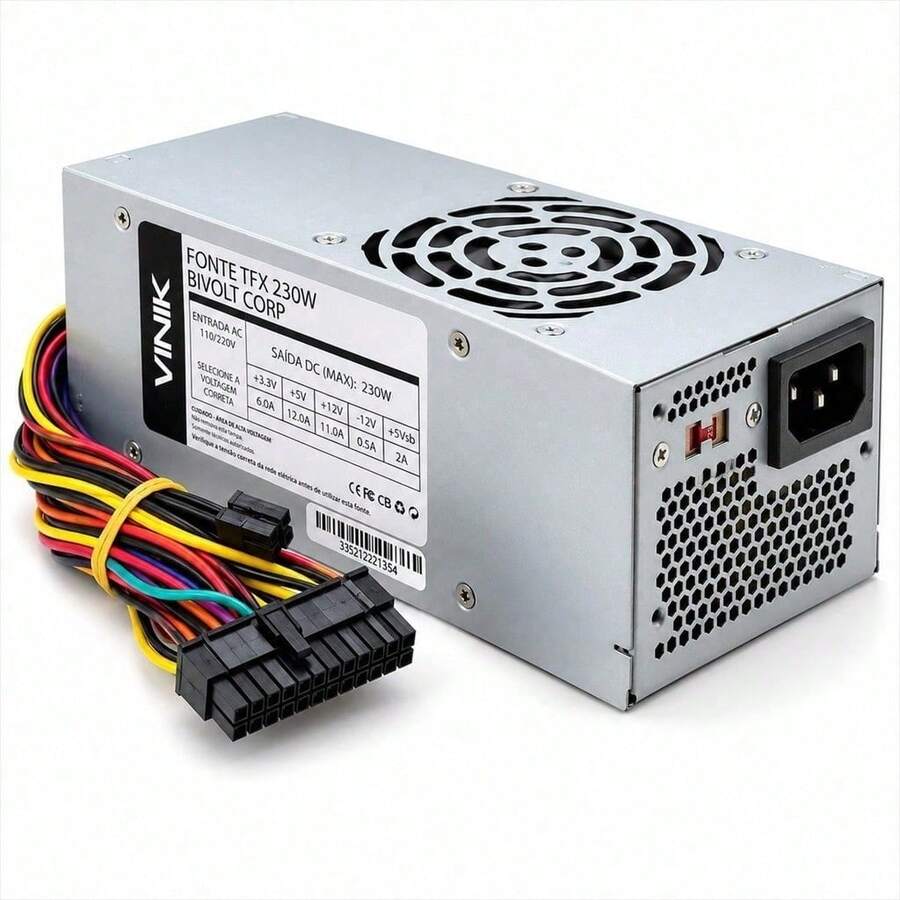 Fonte TFX 230W Bivolt para Gabinete Slim - Fonte de Alimentação Vinik Corp VFT230 - Multicolorido - Visão 1