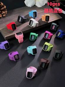 Colorful Silicone Finger Ring Counter, Adjustable Open Ring Style Electronic Digital Display Silent Tally Counter, Prayer Hand Counting, Adjustable Finger Ring Silent Finger Ring Electronic Counter, LCD Digital Display Mini Tally Counter, Worship Prayer Exercise Check-In Counting Tool, Prayer Counting Record Tool - Multicolor - View 14