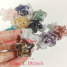 12pcs Assorted Crystal Gemstone Wishing Bottles Set, Includes Healing Stone Chips, For DIY Jewelry Making And Home Decor - 12-piece Wishing Jar Set - View 10