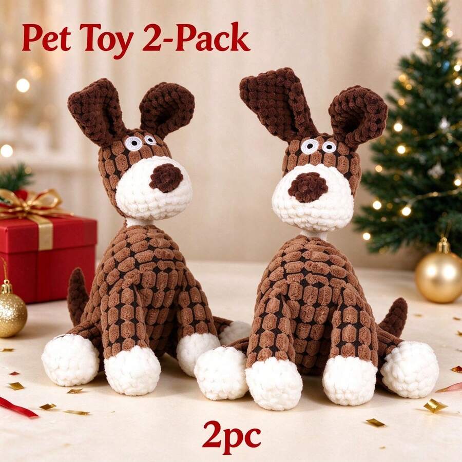 2pcs Grey Donkey Bubble Textured Plush Dog Toy, Interactive Pet Chew ...