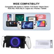 Universal Handheld Game Console Wall Mount Bracket, Wall Holder Stand Compatible With Switch 2, Switch, PS Portal, Steam Deck, ROG Ally, ROG Ally X, Legion Go, Phone, Tablet, Metal Storage Rack, Gaming Accessories, Easy Install, Heat Dissipation Hole - View 2