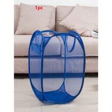 2/1pc Large Capacity Pop-Up Laundry Hamper With Handles – Foldable Mesh Laundry Basket For Dirty Clothes Storage - Multicolor - View 13