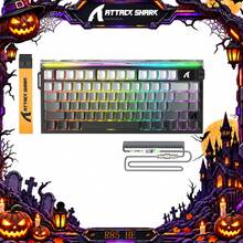 ATTACK SHARK R85 HE 75% Magnetic Switch Wired Gaming Keyboard, 8KHz Fast Trigger, 0.005mm Precision, Hot-Swappable, RGB, Web Driver PC Keyboard, Suitable For Gamers/Win/School Essentials/Back To School/Gaming Setup - View 2