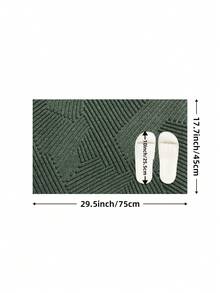 1pc Large Rectangular Geometric Pattern Doormat - Non-Slip, Stain-Resistant, Ultra-Thin, Indoor/Outdoor Use - Suitable For Entryway, Garage, Patio, 100% PVC Material, Green - Green - View 8