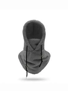 1pc Unisex Warm Windproof Winter Hat, Outdoor Fleece Cap, Windproof Drawstring Hat With Stitching Label Letter, Windproof Headwear, Suitable For Mountain Biking, Motorcycle Face Mask Hat, All-In-One Cold-Proof Scarf Hat, Essential For Motorcycle Riding - Multicolor - View 17