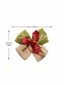 20pcs/10pcs Mini Christmas Bows, Classic Red And Green Ribbon Bows, Suitable For Christmas Tree Decoration, Gift Wrapping, Wedding And New Year - Hand-Sewn Edged With Gold Point, Red/Green Dual Color, Holiday Party Decoration Bows (No Feathers) - Bow - View 11