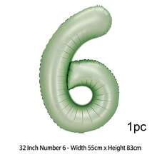 0-9 Number Balloons, 32inch Self-Inflating Foil Number Balloons 0-9,Green Digital Balloons, Birthday Party Decorations, Christmas,Autumn Decorations, Party Scene Setup, Party Favors. - Multicolor - View 14