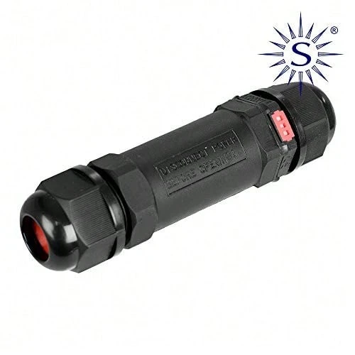 SOLERA 43014 Conector para Empalmes de Exterior con Válvula Anticondensacion 3P, Ip68, Negro - A - Ver 1