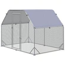 Recinto Per Galline Con Telo Di Copertura Per 4-6 Polli In Acciaio, 280x190x195 Cm - A - View 4
