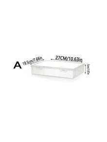 1 Pc A4 Clear File Box With Handle, PET Plastic Storage Box, ID Card Holder, Portable Stackable Storage Container For Papers, Magazines, Photos And Documents, Transparent Box Organizer Suitable For Home, Office And School - Clear - View 9