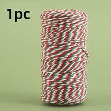 3pcs/328ft/100m 3-Color (White, Red, Green) Gift Wrapping Ribbon, Christmas DIY Braided Rope, Christmas Gift Wrapping Twine, Suitable For Christmas Gift Wrapping And Decoration, Gift Wrapping And Carnival Wreaths, Christmas Party Supplies - A - View 8