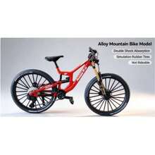 Mountain Bike With Dual Suspension System, Smooth Grip To Prevent Hand Irritation. Features Movable Rubber Rear Shock Absorber And Adjustable Front & Rear Suspension, Suitable As A Model Car Decoration Display - Multicolor - View 3