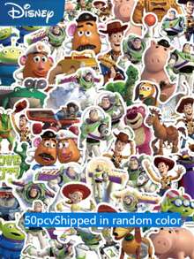 Hasbro 50pcs Disney Woody & Buzz Stickers - Classic Cartoon Movie Fun & Cool Graffiti Stickers, Suitable For Laptop, Diary, Phone Case, Backpack, Envelope, Label, Magazine DIY Decals - one-size - View 12