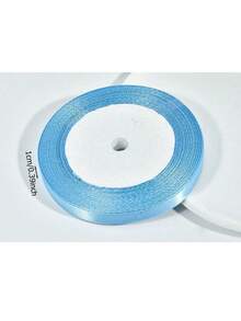 1 Roll 22m Blue Handmade Rose Satin Ribbon, 22m Long Polyester Packaging Ribbon, Home Decor, Scene Decor, Theme Party Decor - Blue - View 15