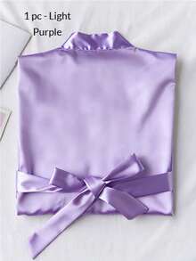 1pc Customized Satin Bridal Robe, Half Sleeve Design, Customized Bridesmaid Bridal Robe,Customized Bridal Robe, Bridesmaid Prep Robe,Size-M/L/XL/XXL - Multicolor - View 53