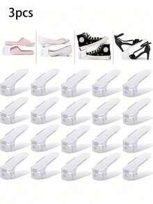 Estantería ajustable para zapatos, organizador de zapatos de doble nivel ahorra espacio, soporte resistente para tacones altos y zapatillas, armario de zapatos ordenado y elegante, estantería apilable para cajas de zapatos, almacenamiento de estantería para zapatos, estantería ahorra espacio para zapatos, armario para zapatos - Multicolor - Ver 15