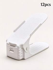 Estantería de zapatos de doble capa con altura ajustable, caja de almacenamiento, organizador de armario para entrada, pasillo, sala de estar, dormitorio, baño, unidad de estantería compacta apilable que ahorra espacio, soporte de exhibición - Multicolor - Ver 15