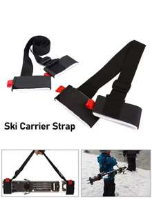Universal Adjustable Ski Carrier Strap, Portable Snowboard Carrier Shoulder Straps, Cushioned Nylon Shoulder Harness, Non-Waterproof Lightweight Skiing Backpack Accessory Sleigh Strap For Men & Women (The Direction Of Hook And Loop Pasting Is Random) - Red-eared Style - View 10