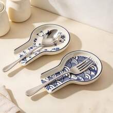 1/2pcs Cute Pink Heart-Shaped Kitchen Spoon Rest, Large Ceramic Stove Top Spoon Holder, Exquisite Cooking Spoon Rack, Heat-Resistant Countertop Kitchen Utensil Holder, Dishwasher , Perfect Gift For Wedding, Housewarming, Valentine's Day - Multicolor - View 15